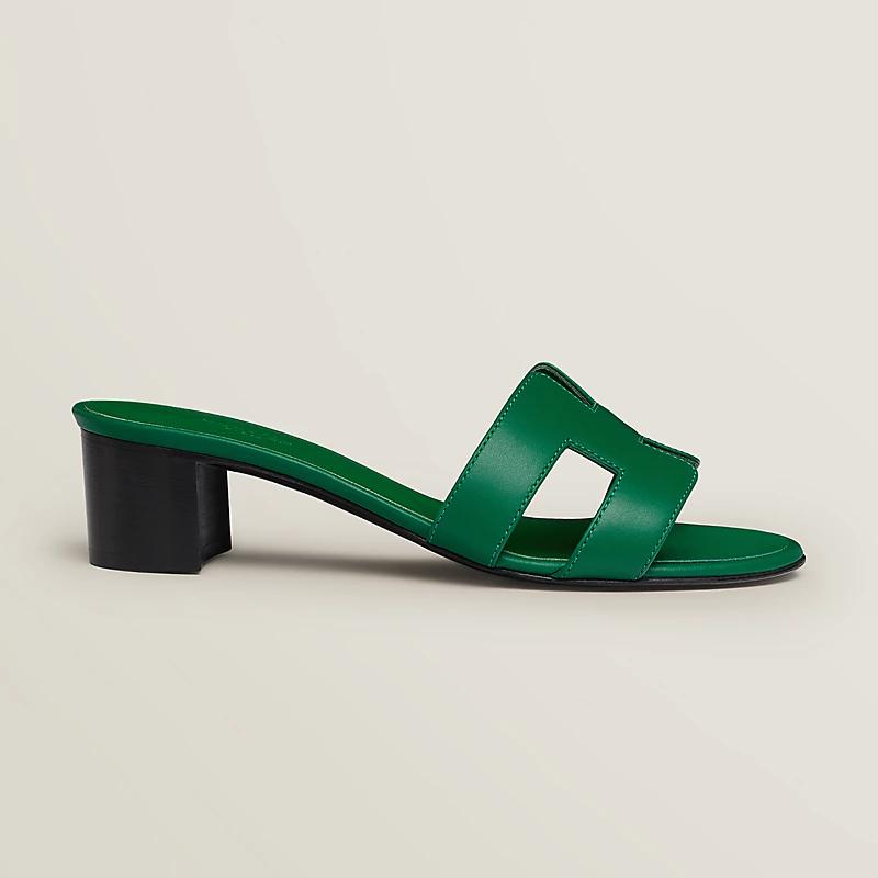 Giày Hermes Oasis Sandal Nữ Xanh Lá